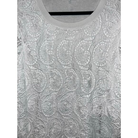 Ted Baker London Kitta Coquette Romantic Office Boho White Front Lace Top - Picture 4 of 12